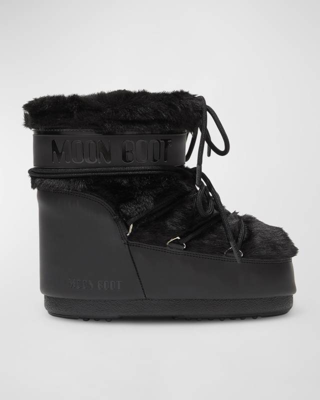 Icon Faux Fur Ankle Snow Boots